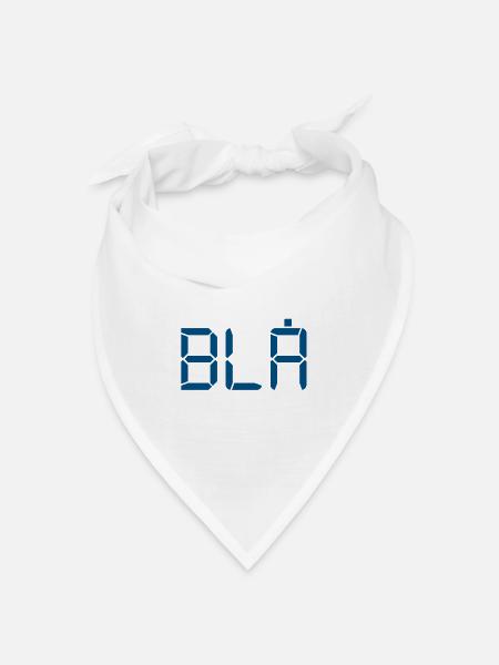 Blau - LCD - Bandana Dreieckstuch - Weiß