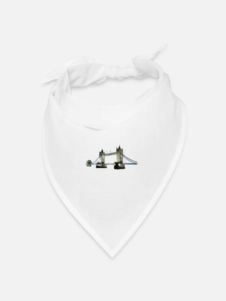 Tower Bridge - Bandana Dreieckstuch - Weiß