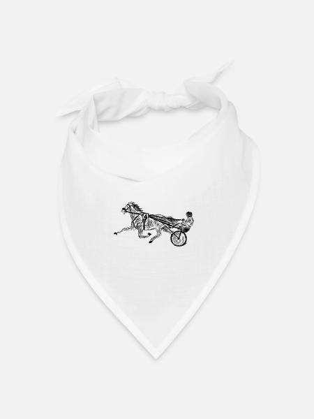 traber trabrennen pferderennen - Bandana Dreieckstuch - Weiß