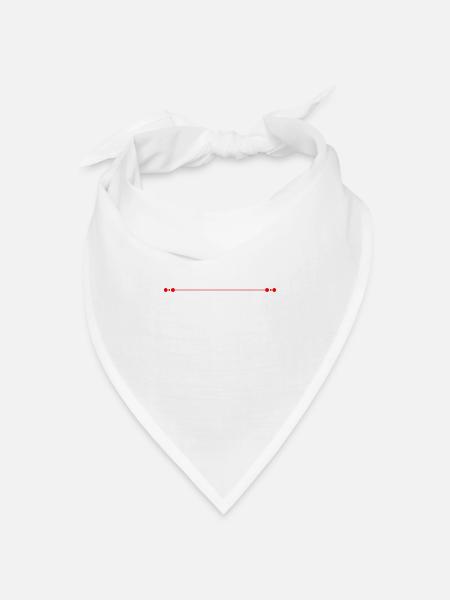 design rote linie - Bandana Dreieckstuch - Weiß
