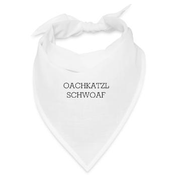 Oachkatzlschwoaf (Eichhörnchenschweif) - Bandana Dreieckstuch - Weiß - Vorne