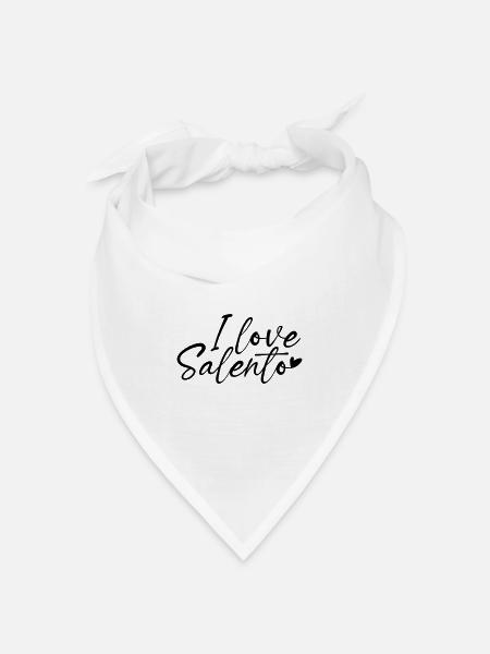 Ich liebe Salento - Bandana Dreieckstuch - Weiß