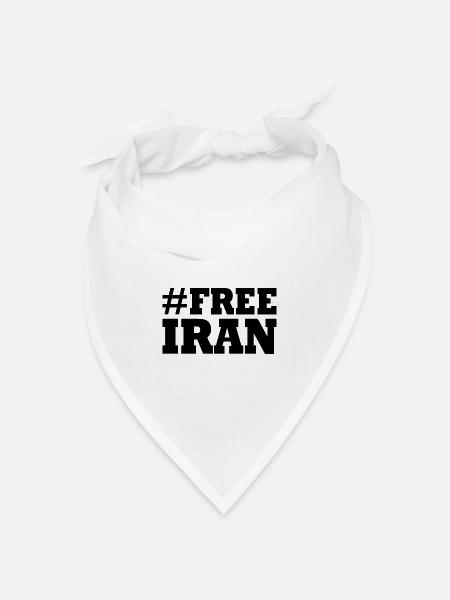 Free iran - Bandana Dreieckstuch - Weiß