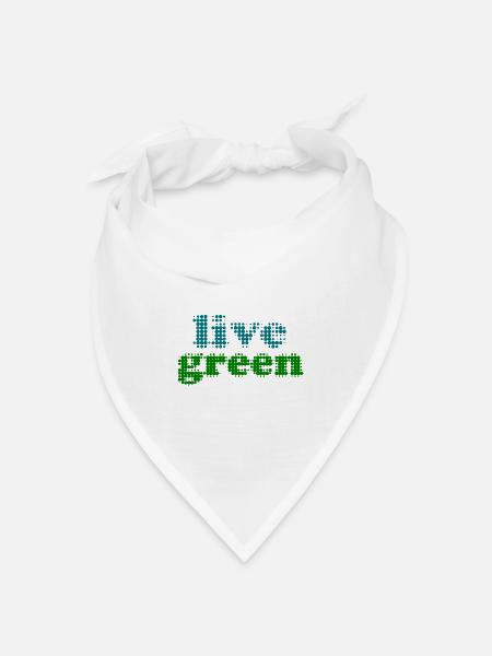live green - Bandana Dreieckstuch - Weiß