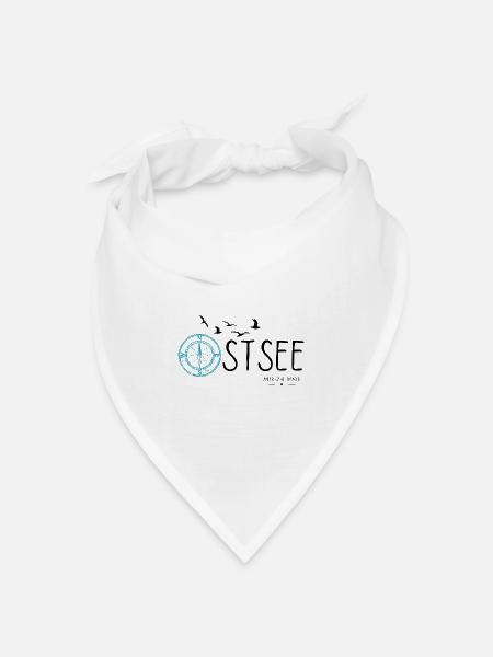 Ostseeliebe - Meerverliebt - Ostsee Shirt - Bandana Dreieckstuch - Weiß