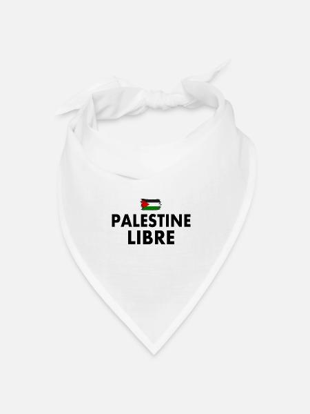 palestine libre - Bandana Dreieckstuch - Weiß