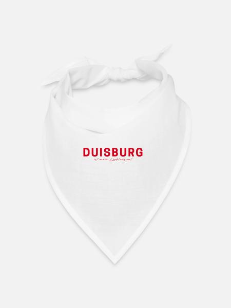 Duisburg T-Shirt – für Fans & Liebhaber - Bandana Dreieckstuch - Weiß