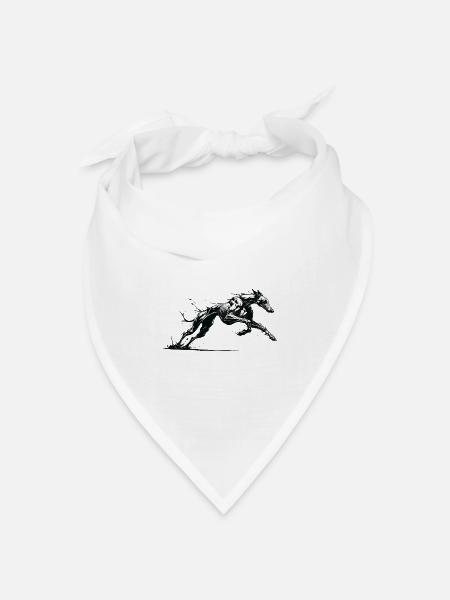 Galgo Ink 01 - Bandana Dreieckstuch - Weiß
