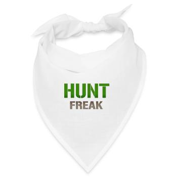 Hunt Freak Green Ball Typografie - Bandana Dreieckstuch - Weiß - Vorne