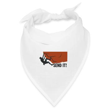 Send It Boulderer Silhouette - Bandana Dreieckstuch - Weiß - Vorne