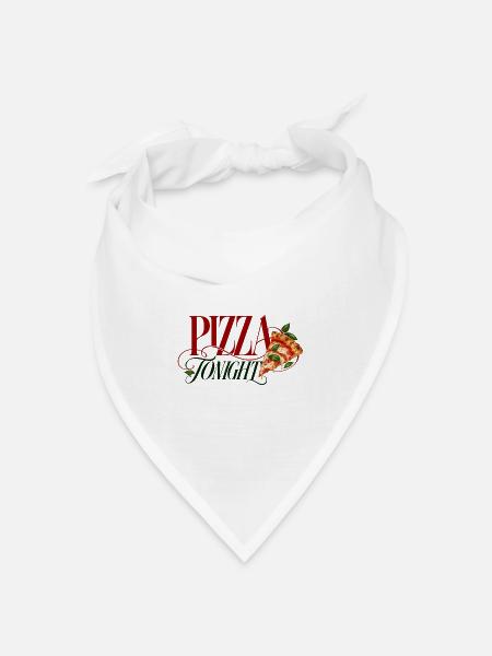 Pizza Tonight Pizza Slice - Bandana Dreieckstuch - Weiß