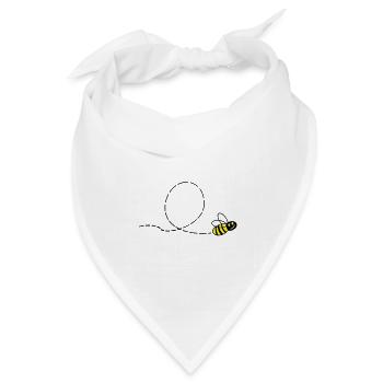 Flotte Biene - Bandana Dreieckstuch - Weiß - Vorne