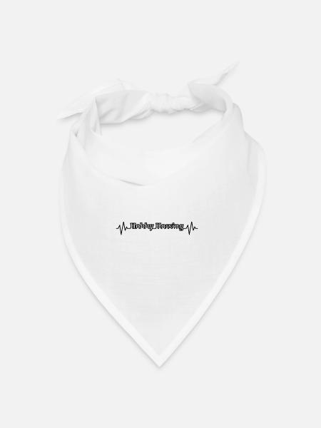hobby Horsing Herzschlag - Bandana Dreieckstuch - Weiß