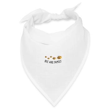 Bee are family - Bandana Dreieckstuch - Weiß - Vorne