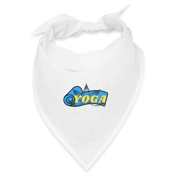 Yoga Lotus Neon Retro - Bandana Dreieckstuch - Weiß - Vorne