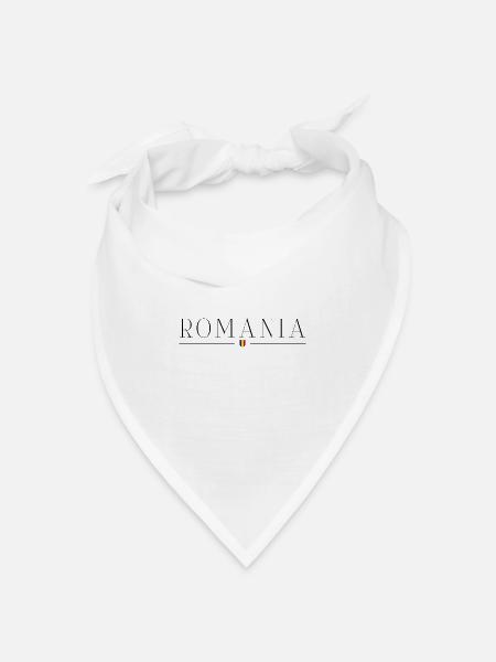 Ich liebe Rumänien - Bandana Dreieckstuch - Weiß