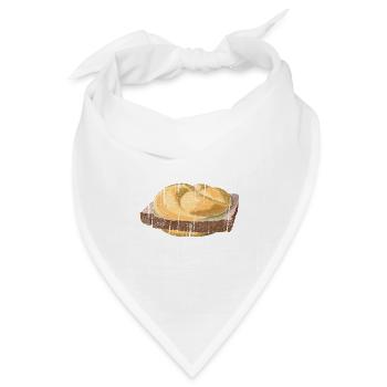 Österreichisch / Bayrische Leberkassemmel - Bandana Dreieckstuch - Weiß - Vorne