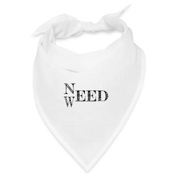 Need Weed Black - Bandana Dreieckstuch - Weiß - Vorne