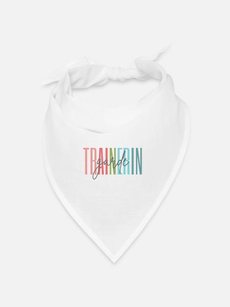 Trainerin Garde Gardetrainerin Geschenk - Bandana Dreieckstuch - Weiß
