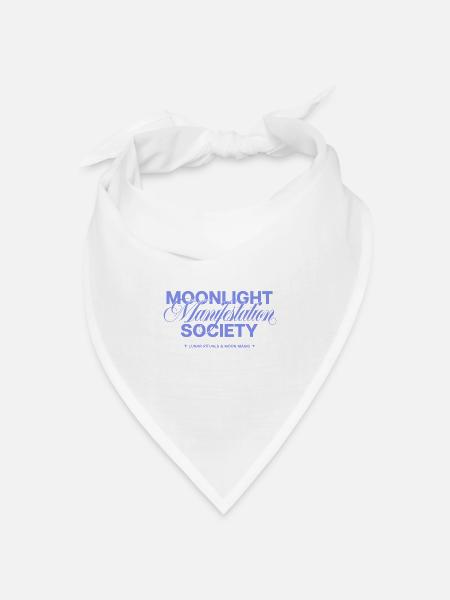 Mondlicht Manifestationsgesellschaft - Bandana Dreieckstuch - Weiß
