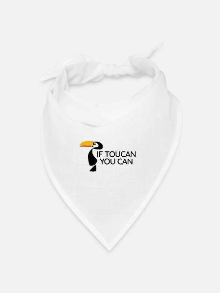 Toukan – Du kannst - Bandana Dreieckstuch - Weiß