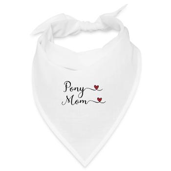 Pony Mama - Bandana Dreieckstuch - Weiß - Vorne