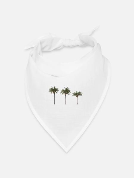 Palm Trees – Tropisches Sommer‑Design - Bandana Dreieckstuch - Weiß