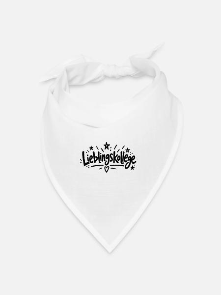 Lieblingskollege - Bandana Dreieckstuch - Weiß