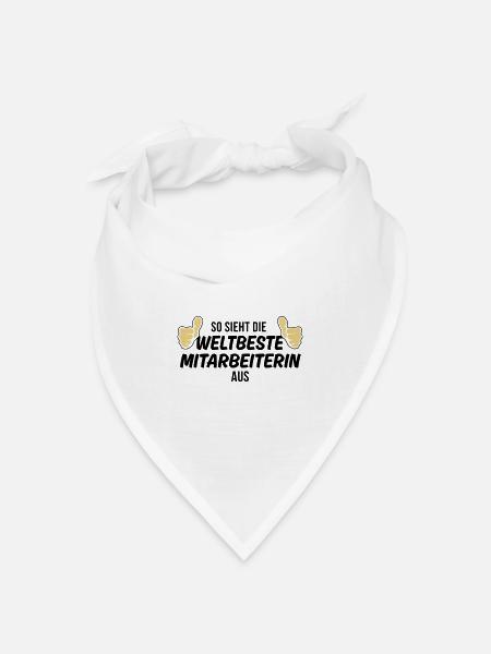 die weltbeste mitarbeiterin - Bandana Dreieckstuch - Weiß