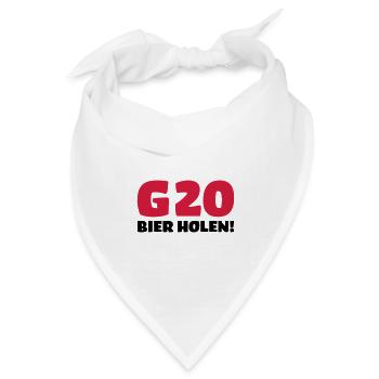 Bier holen Humor - Bandana Dreieckstuch - Weiß - Vorne