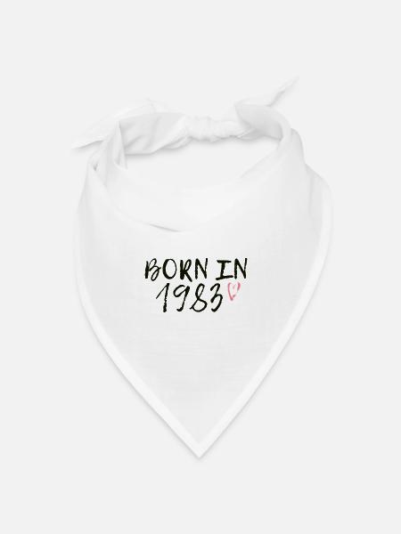 Geboren 1983 im Retro-Stil - Bandana Dreieckstuch - Weiß