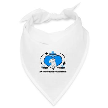 Tierschutz-Spendenaktion - Bandana Dreieckstuch - Weiß - Vorne