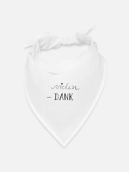 vielen Dank - Bandana Dreieckstuch - Weiß