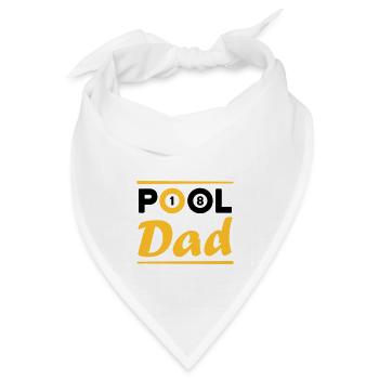 Pool dad (Billardkugeln 1 und 8, Billardqueues) - Bandana Dreieckstuch - Weiß - Vorne
