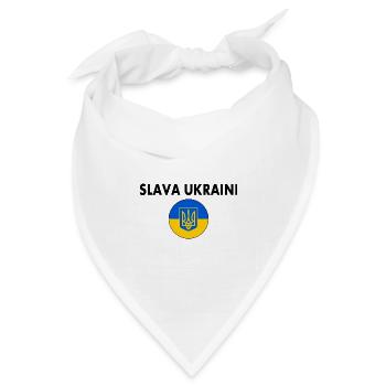 Slava ukraini - Bandana Dreieckstuch - Weiß - Vorne