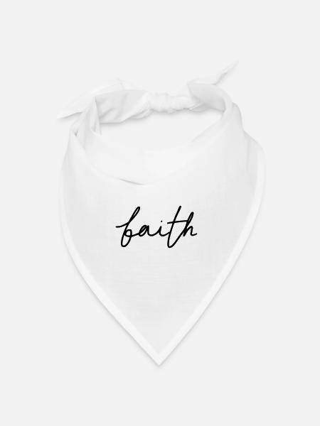 faith - Bandana Dreieckstuch - Weiß