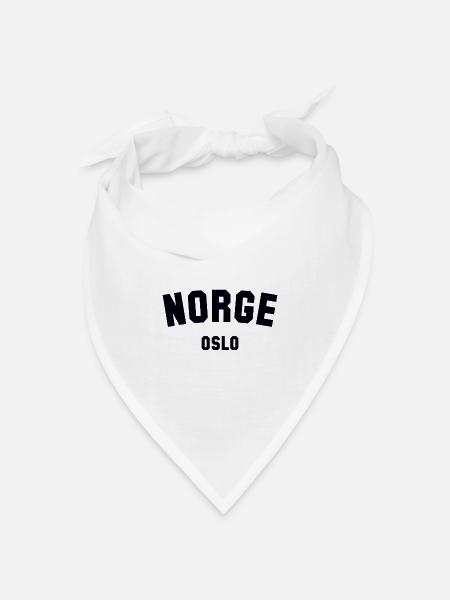 OSLO, Norway Norwegen Norge - Bandana Dreieckstuch - Weiß