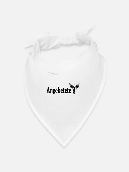 Angebetete - Bandana Dreieckstuch - Weiß