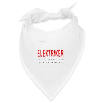 Elektriker Handwerker Design - Bandana Dreieckstuch - Weiß - Vorne