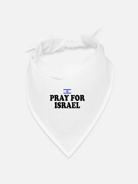 Pray for israel - Bandana Dreieckstuch - Weiß
