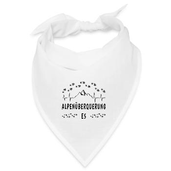 E5 Alpenüberquerung - Bandana Dreieckstuch - Weiß - Vorne