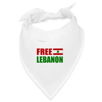 free lebanon - libanon - Bandana Dreieckstuch - Weiß - Vorne