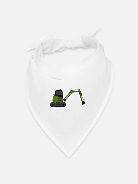 Bagger - Bandana Dreieckstuch - Weiß