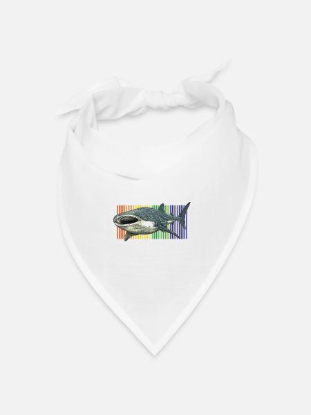 Walhai-Rhincodon-Typus - Bandana Dreieckstuch - Weiß