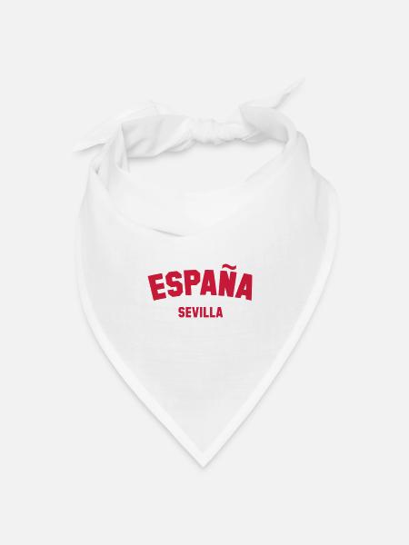 SEVILLA Spain Spanien Espana - Bandana Dreieckstuch - Weiß