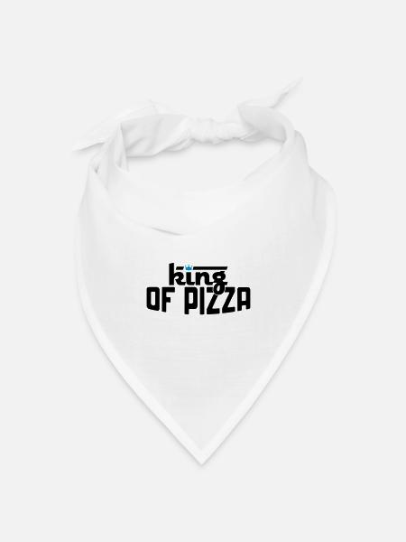 Pizza - Bandana Dreieckstuch - Weiß