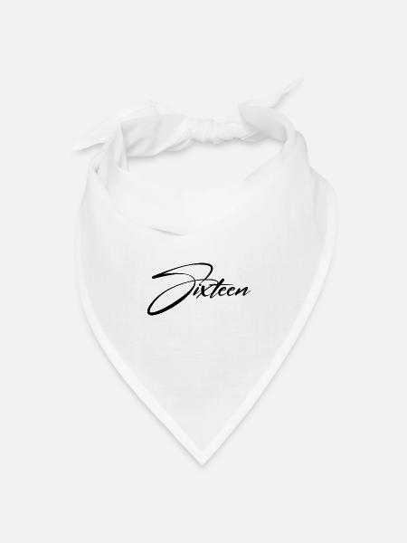SWEET 16. GEBURTSTAG SIXTEEN - Bandana Dreieckstuch - Weiß