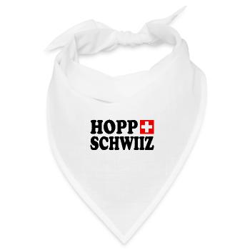 Hopp schwiiz - Bandana Dreieckstuch - Weiß - Vorne