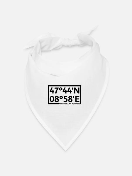 Radolfzell am Bodensee Koordinaten - Bandana Dreieckstuch - Weiß