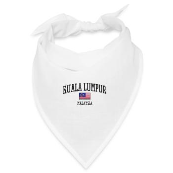 Malaysia Flagge im Nachtkontrast - Bandana Dreieckstuch - Weiß - Vorne